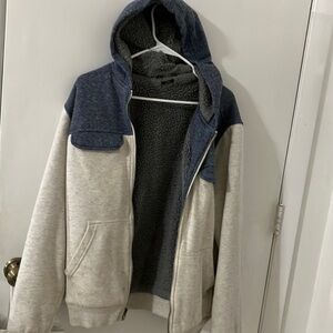 O'Neill Men's Zip Up Sweater in Blue and Gray